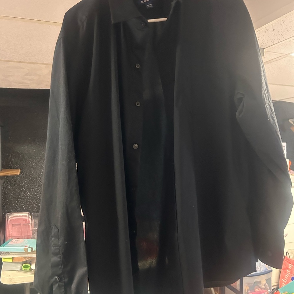 Classic Black Button-Up Shirt